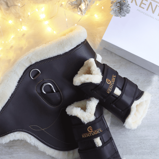 Kentucky – Sangle bavette sheepskin mouton naturel